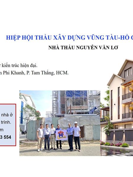 Ban điều hành Hiệp hội thầu xây dựng Vũng Tàu-Hồ Chí Minh thăm và trao Logo biểu tượng của HHXD VT-HCM đến Nhà thầu NGUYỄN VĂN LƠ thành viên Hiệp hội