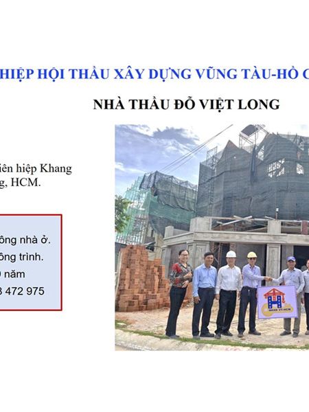 Ban điều hành Hiệp hội thầu xây dựng Vũng Tàu-Hồ Chí Minh thăm và trao Logo biểu tượng của HHXD VT-HCM đến Nhà thầu ĐỖ VIỆT LONG thành viên Hiệp hội