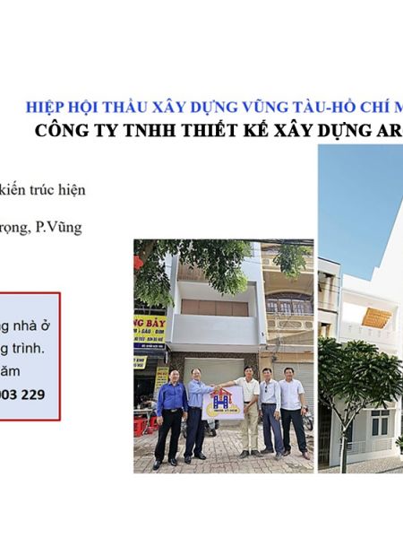 BCH Hội thầu xây dựng VT-HCM thăm và trao Logo biểu tượng của HXD VT-HCM đến CÔNG TY TNHH THIẾT KẾ XÂY DỰNG ARCC thành viên Hiệp hội