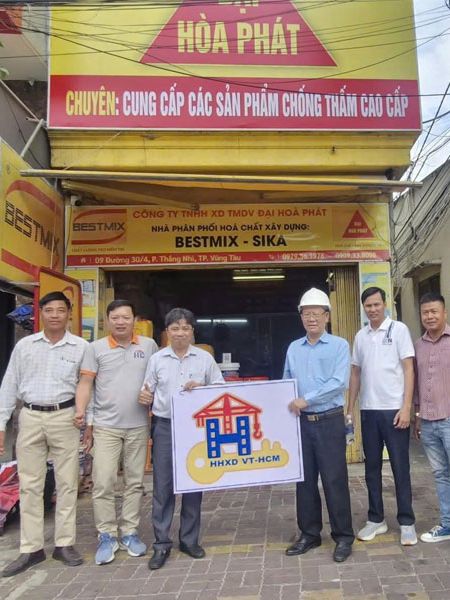 BCH Hội thầu xây dựng VT - TP.HCM thăm CÔNG TY TNHH XÂY DỰNG THƯƠNG MẠI DỊCH VỤ ĐẠI HÒA PHÁT