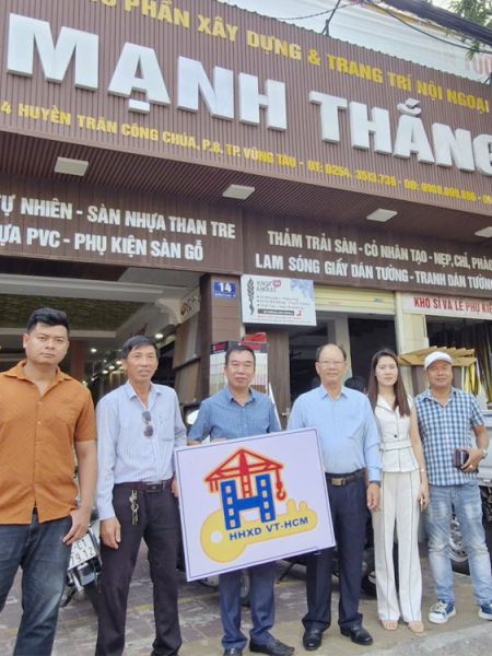 Ban điều hành Hội Thầu Xây Dựng VT-HCM thăm CÔNG TY CP XÂY DỰNG VÀ TRANG TRÍ NỘI NGOẠI THẤT MẠNH THẮNG